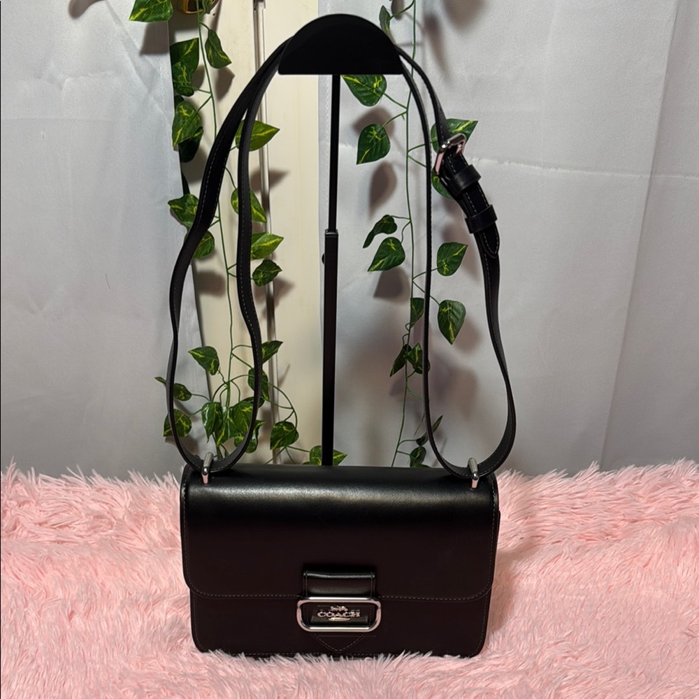 NWOT Coach Black Leather Shoulder Bag